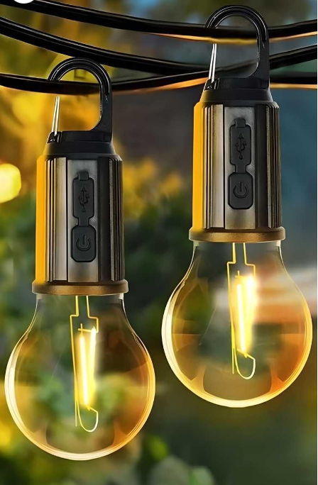 Rechargeable LED Hanging Bulb with 3 Modes